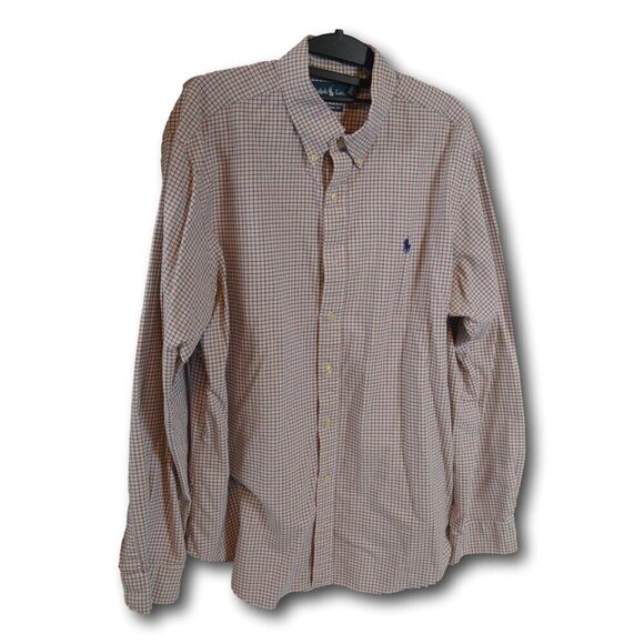 Ralph Lauren Mens Cotton Button-Down Plaid Shirt Size: XL - Picture 1 of 3